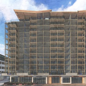 124-Unit Mass Timber Building in Langford Granted Permit