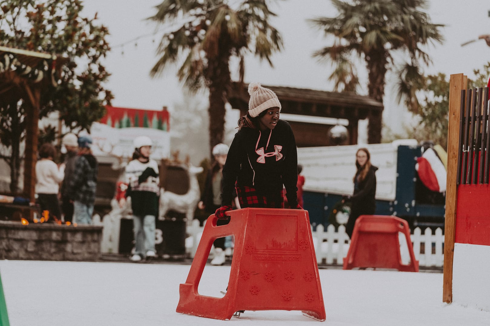 Teen Winter Ice Skating