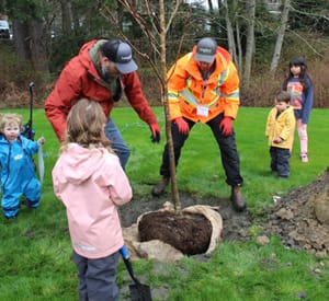 Langford Residents Flock to Tree-Planting on Earth Day